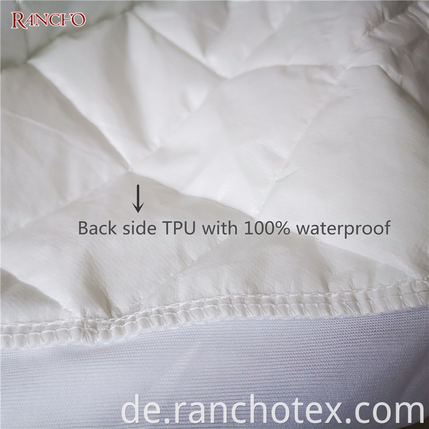 Top Sale Cotton Bambus wasserdichte Matratzenschutzschütze wasserdichte Matratzenabdeckung 100%wasserdichtes TPU -Abdeckungsmatratze